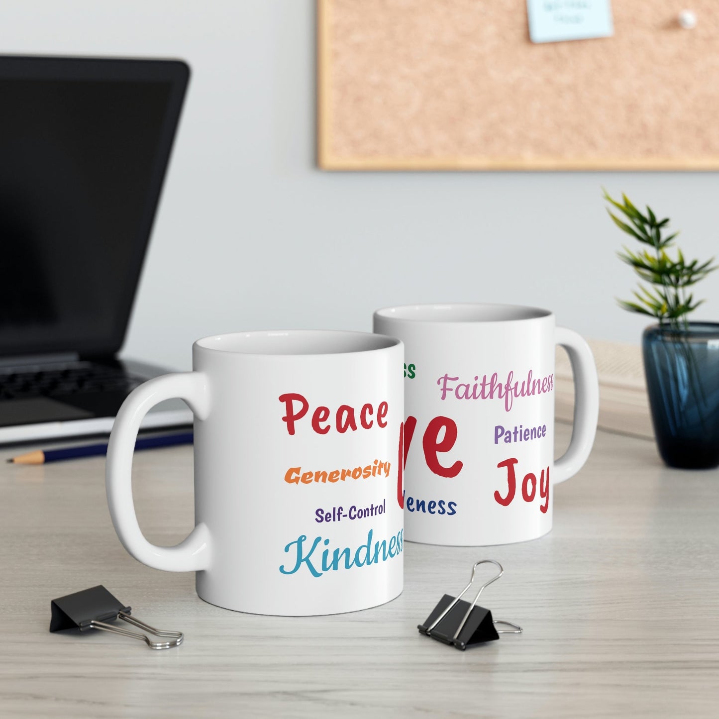 Fruits of the Spirit Christian Ceramic Coffee Mug 11oz
