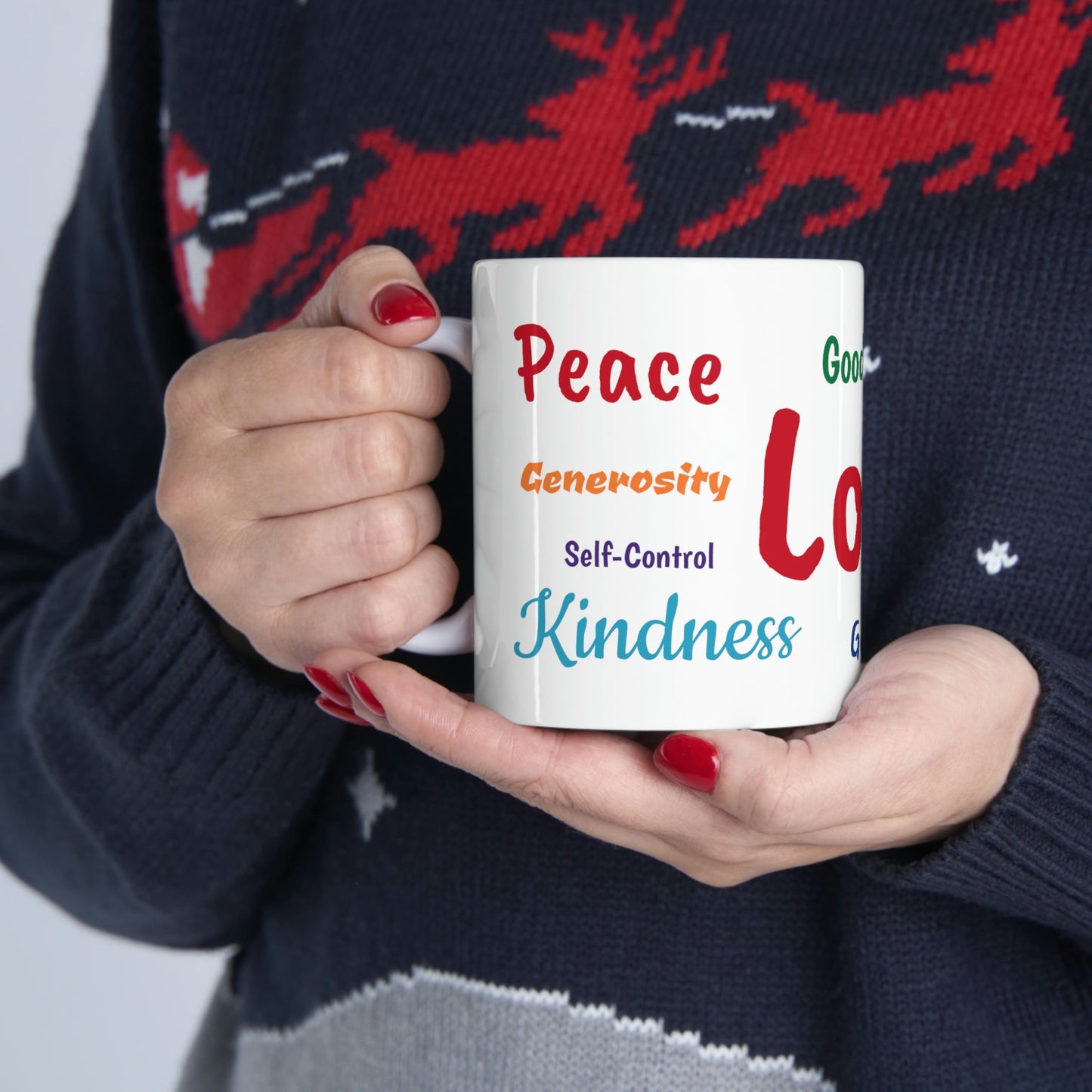 Fruits of the Spirit Christian Ceramic Coffee Mug 11oz