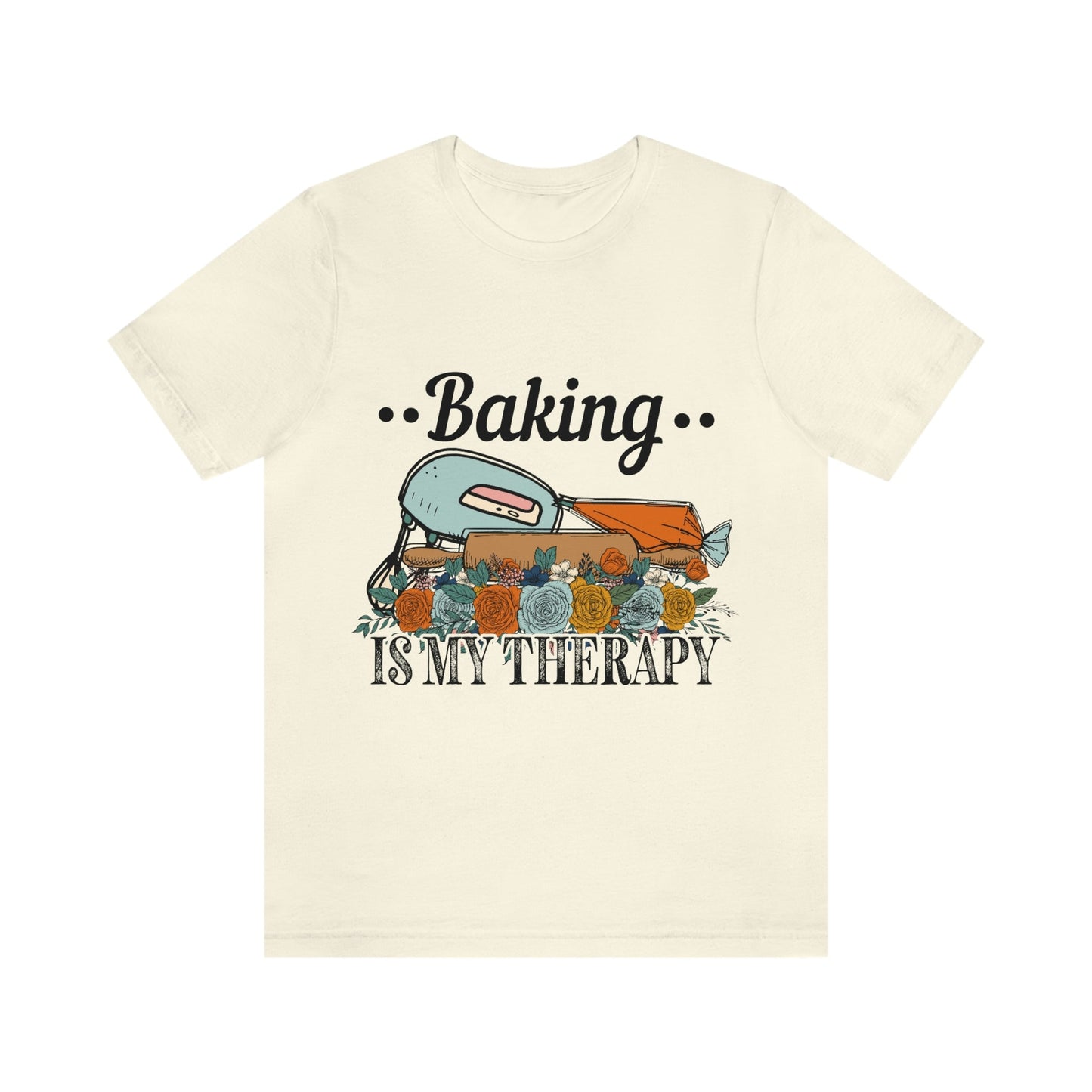 Baking Is My Therapy Jersey Short Sleeve Tee
