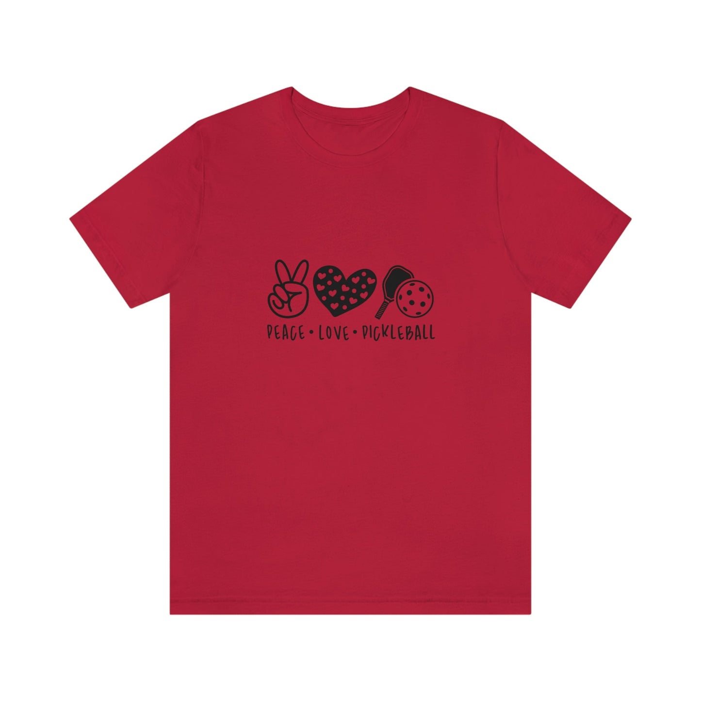 Peace Love and Pickleball Unisex Jersey Short Sleeve Tee