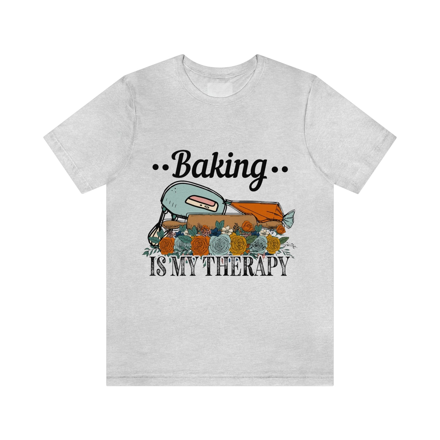 Baking Is My Therapy Jersey Short Sleeve Tee