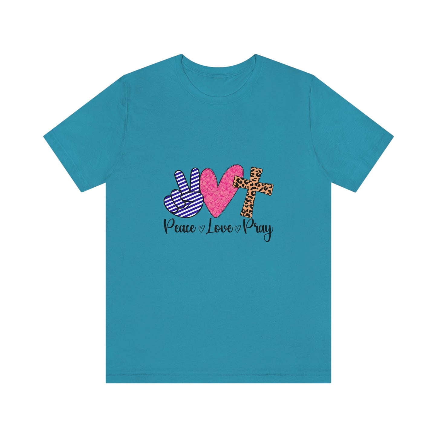 Peace Love and Pray Unisex Jersey Short Sleeve Tee
