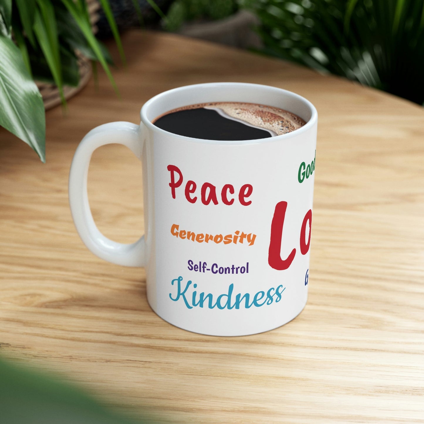 Fruits of the Spirit Christian Ceramic Coffee Mug 11oz