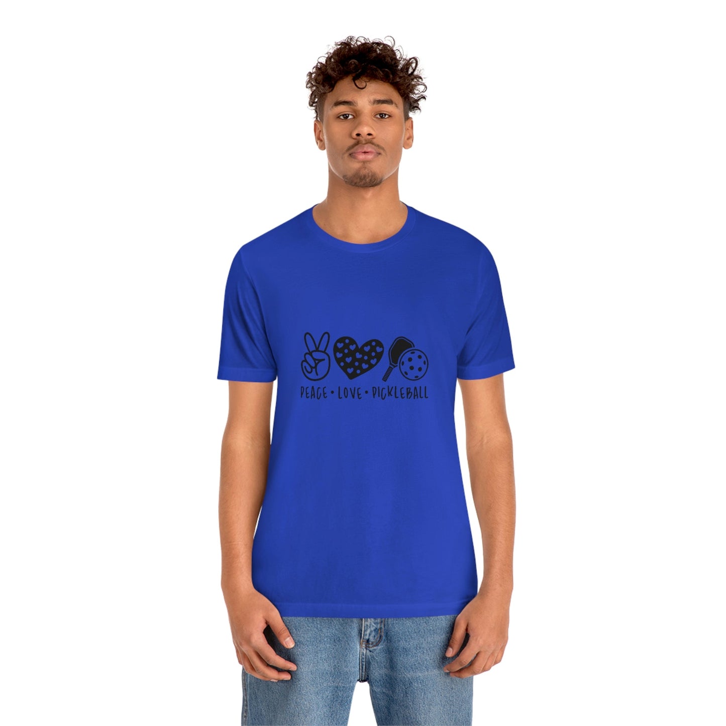 Peace Love and Pickleball Unisex Jersey Short Sleeve Tee