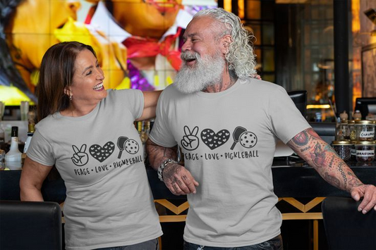Peace Love and Pickleball Unisex 100% preshrunk Cotton T-shirt