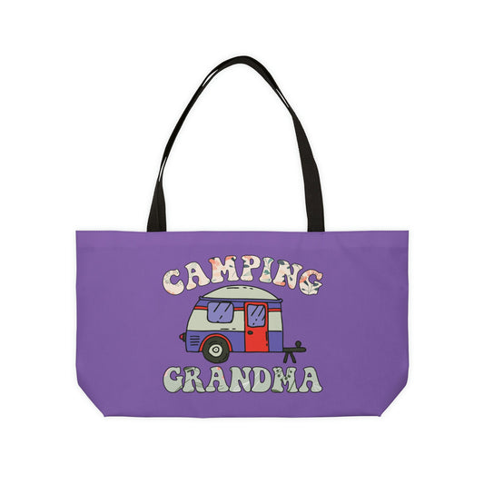 Camping Grandma Weekender Tote Bag, Mother's Day gift, Grandma Birthday, Grandma Camper, Grandma gift, Grammy Tote