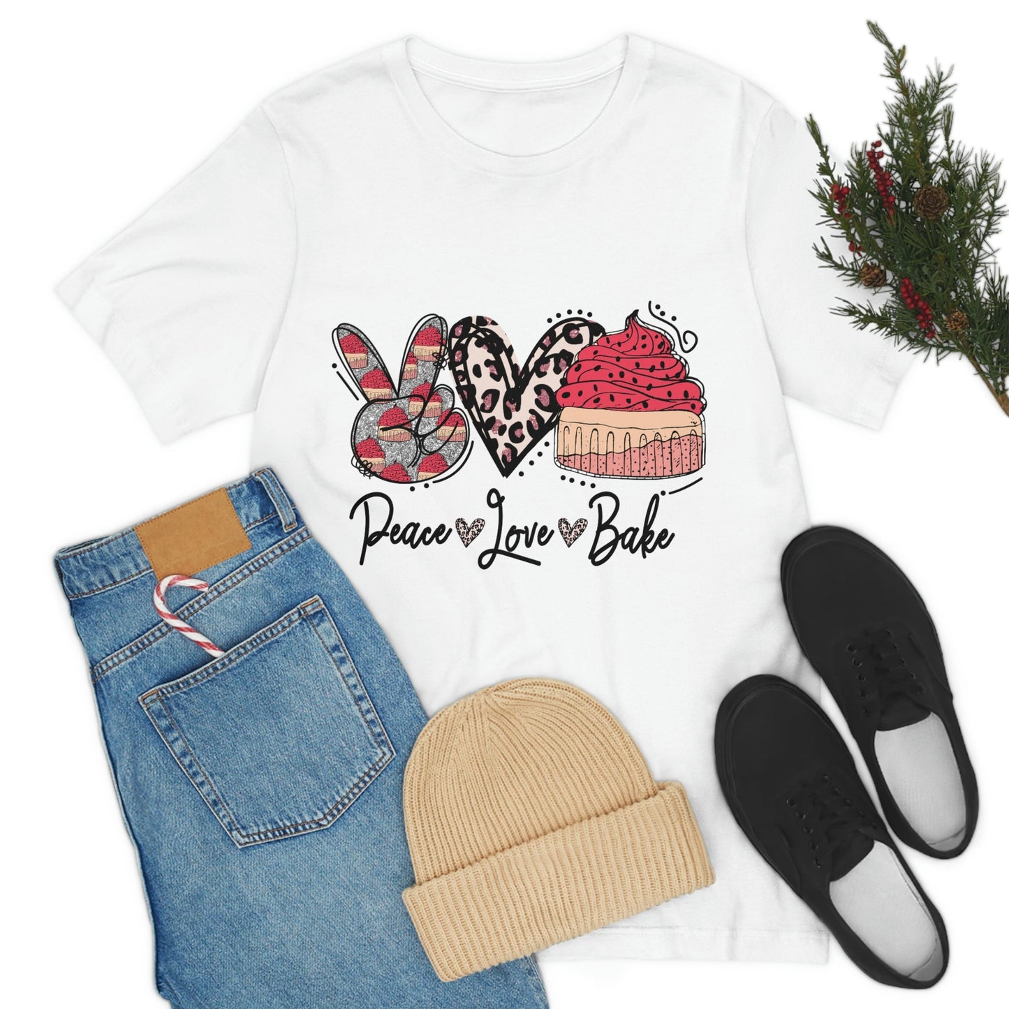 Peace, Love, Baker Jersey Short Sleeve Tee