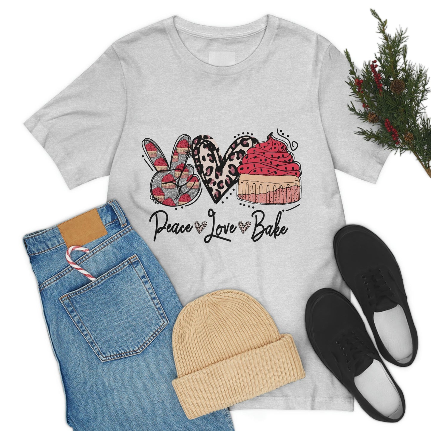Peace, Love, Baker Jersey Short Sleeve Tee