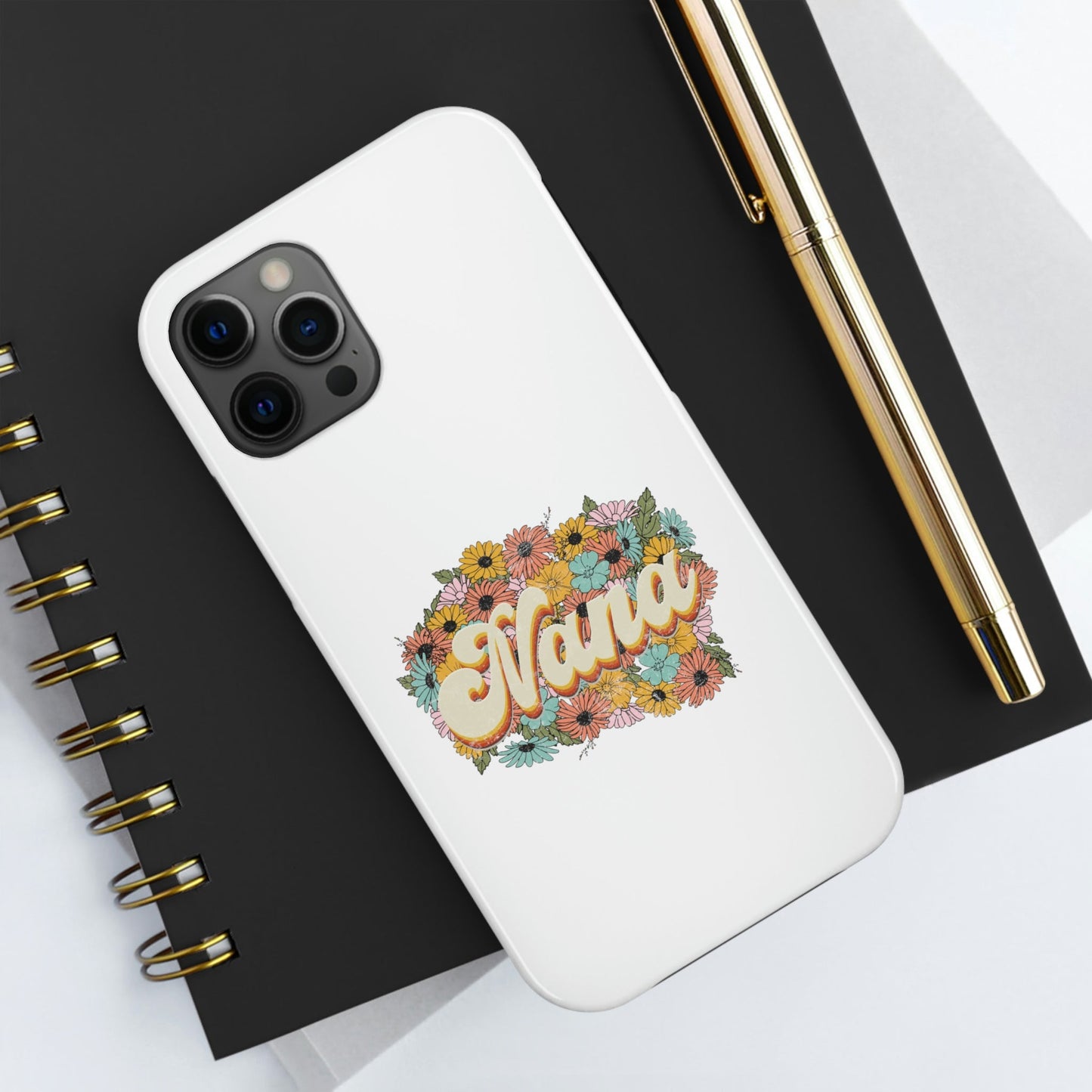 Retro Nana Flowered Tough Phone Cases, Case-Mate, Mother's Day, Mother's Day gift, Birthday gift, Nana gift