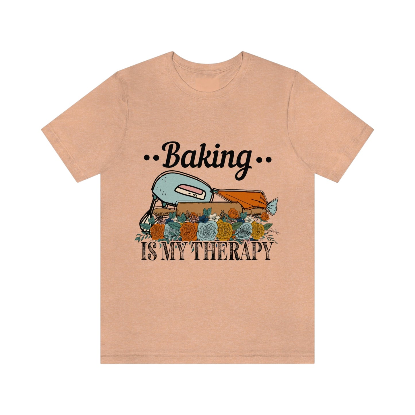 Baking Is My Therapy Jersey Short Sleeve Tee