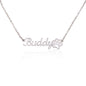Name Necklace Paw Print
