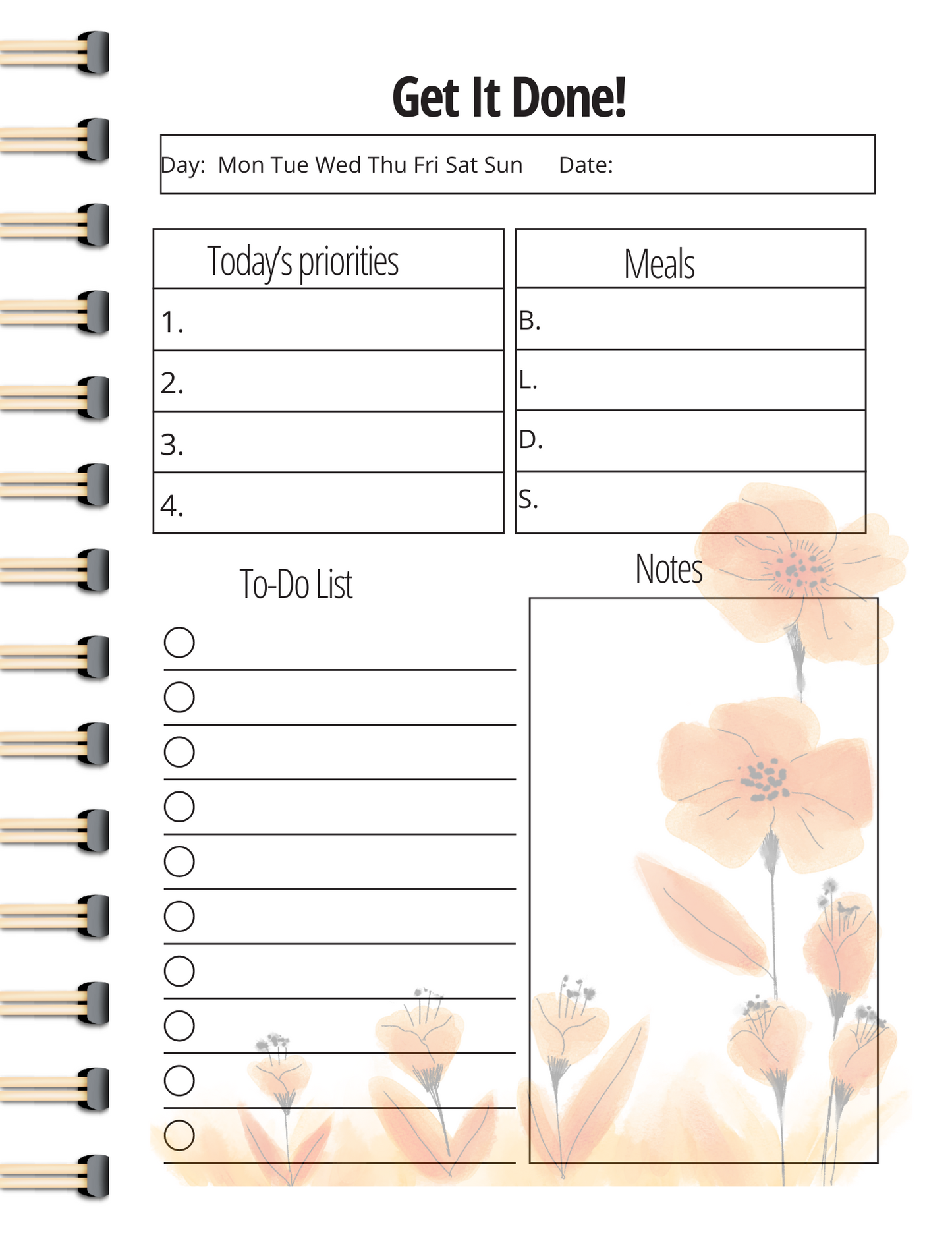 Get It Done Digital Daily Planner