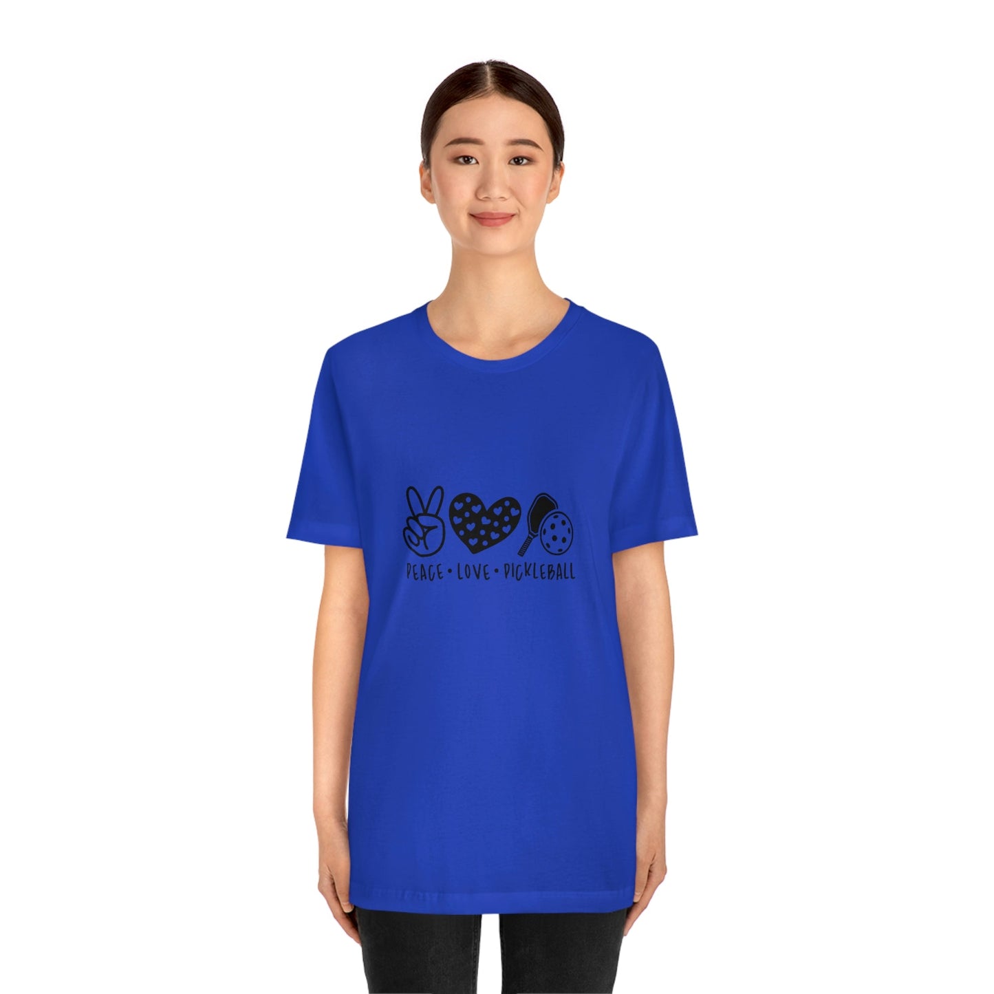 Peace Love and Pickleball Unisex Jersey Short Sleeve Tee
