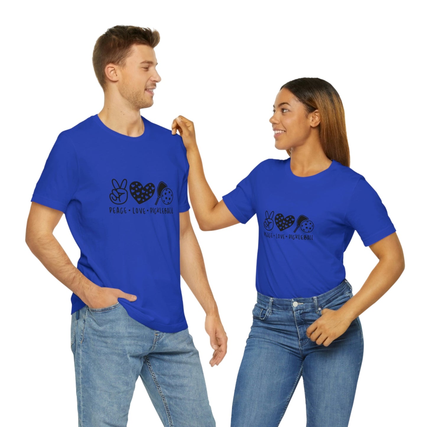 Peace Love and Pickleball Unisex Jersey Short Sleeve Tee