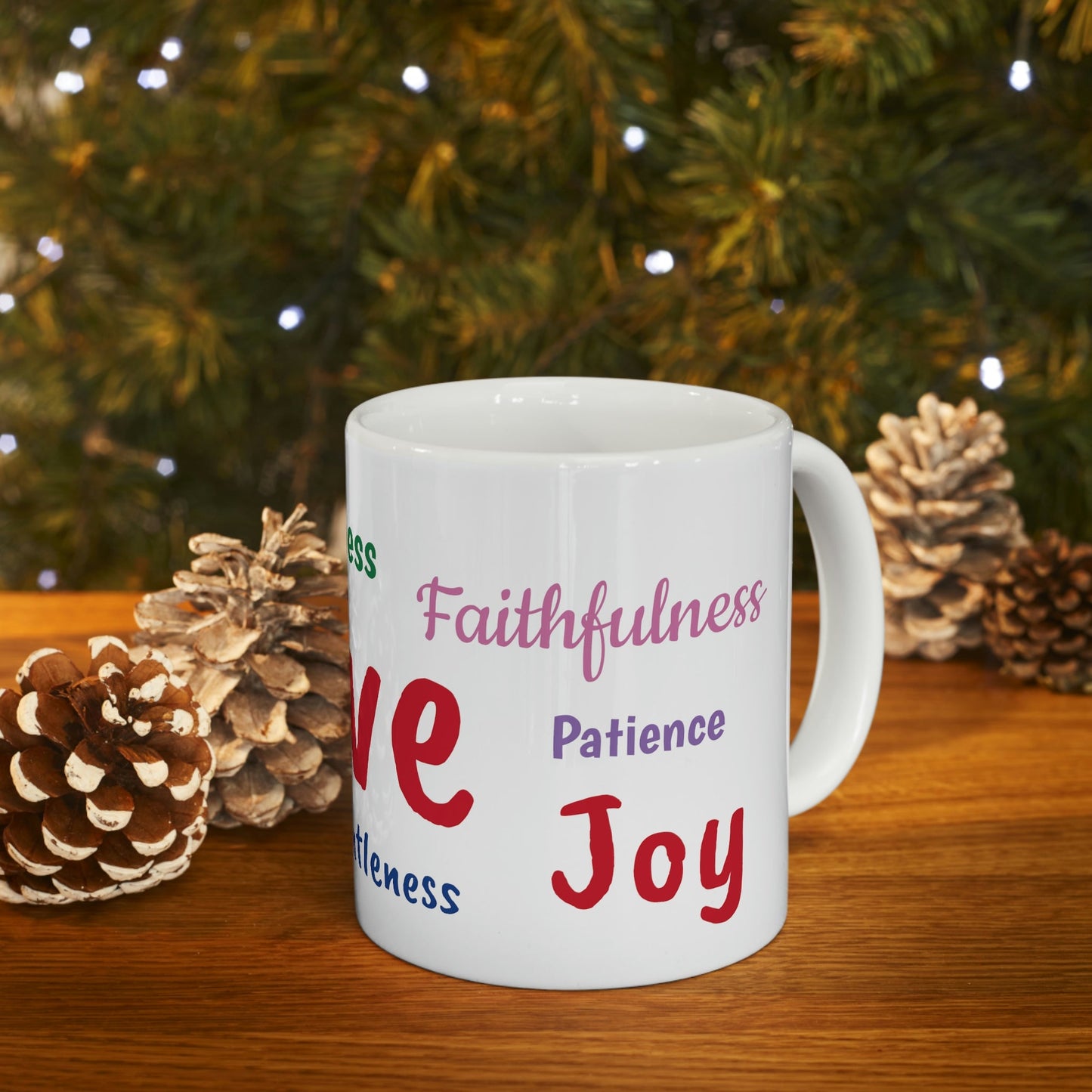 Fruits of the Spirit Christian Ceramic Coffee Mug 11oz