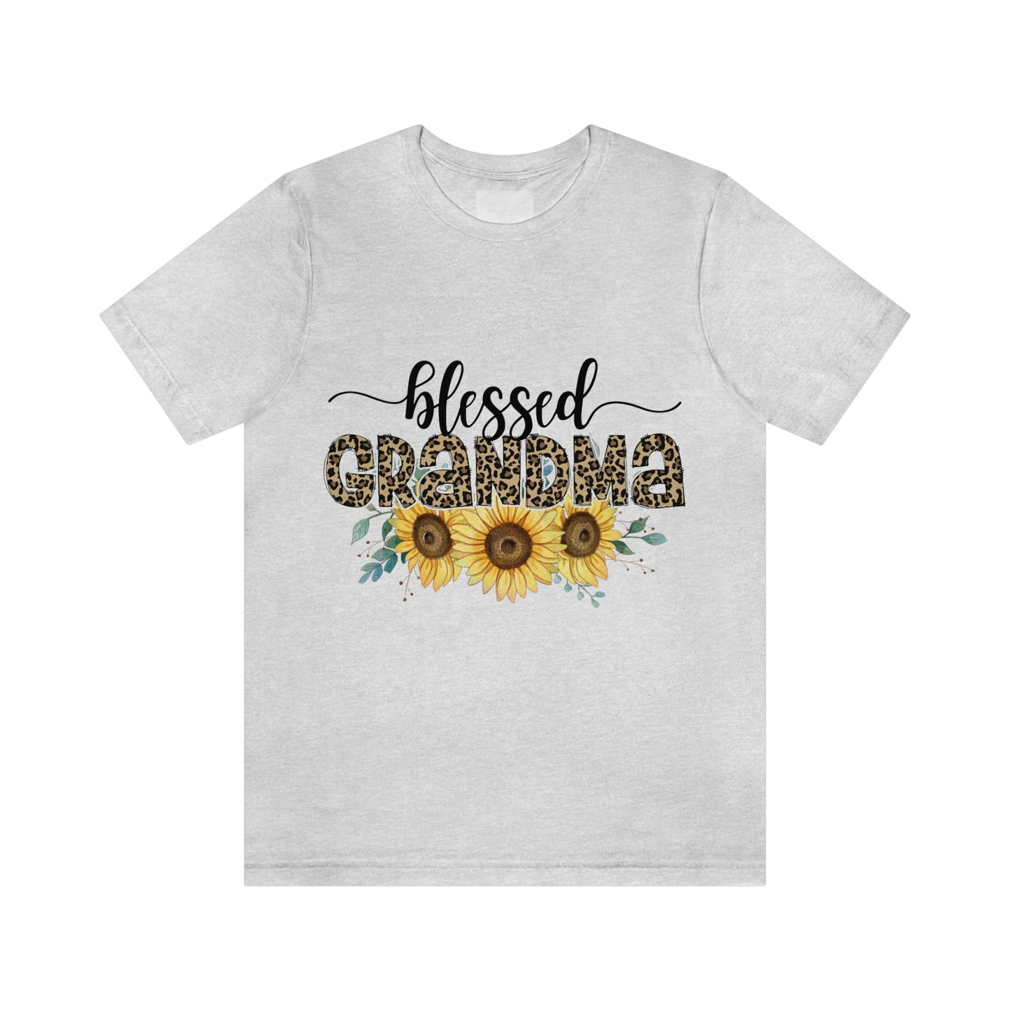 Blessed Grandma Flower Jersey Short Sleeve Tee, Mother's day gift, Mother's Day, Grandma Birthday, Sunflower T-shirts, Grandma gift, grandma shirt