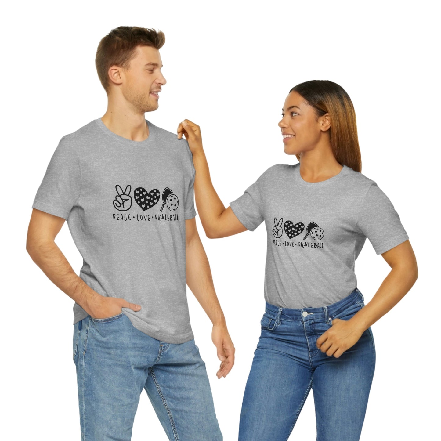 Peace Love and Pickleball Unisex Jersey Short Sleeve Tee