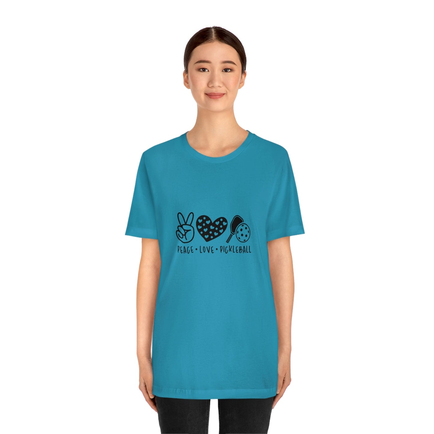 Peace Love and Pickleball Unisex Jersey Short Sleeve Tee