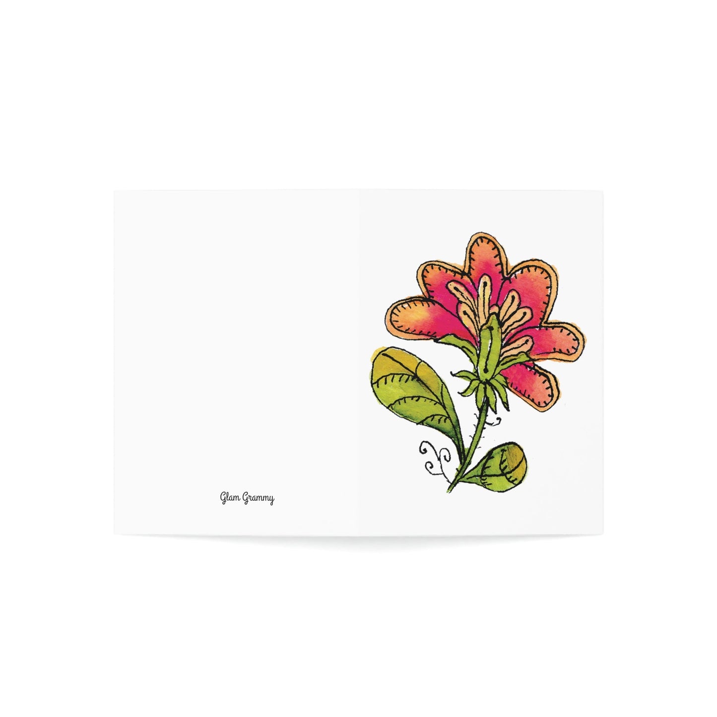 Funky Botanical Note Cards Blank (10 ea.)  Matte Finish
