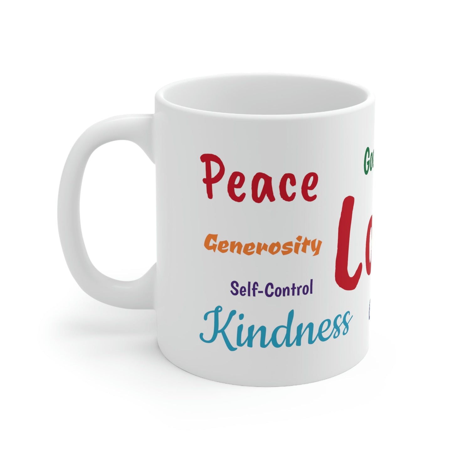 Fruits of the Spirit Christian Ceramic Coffee Mug 11oz