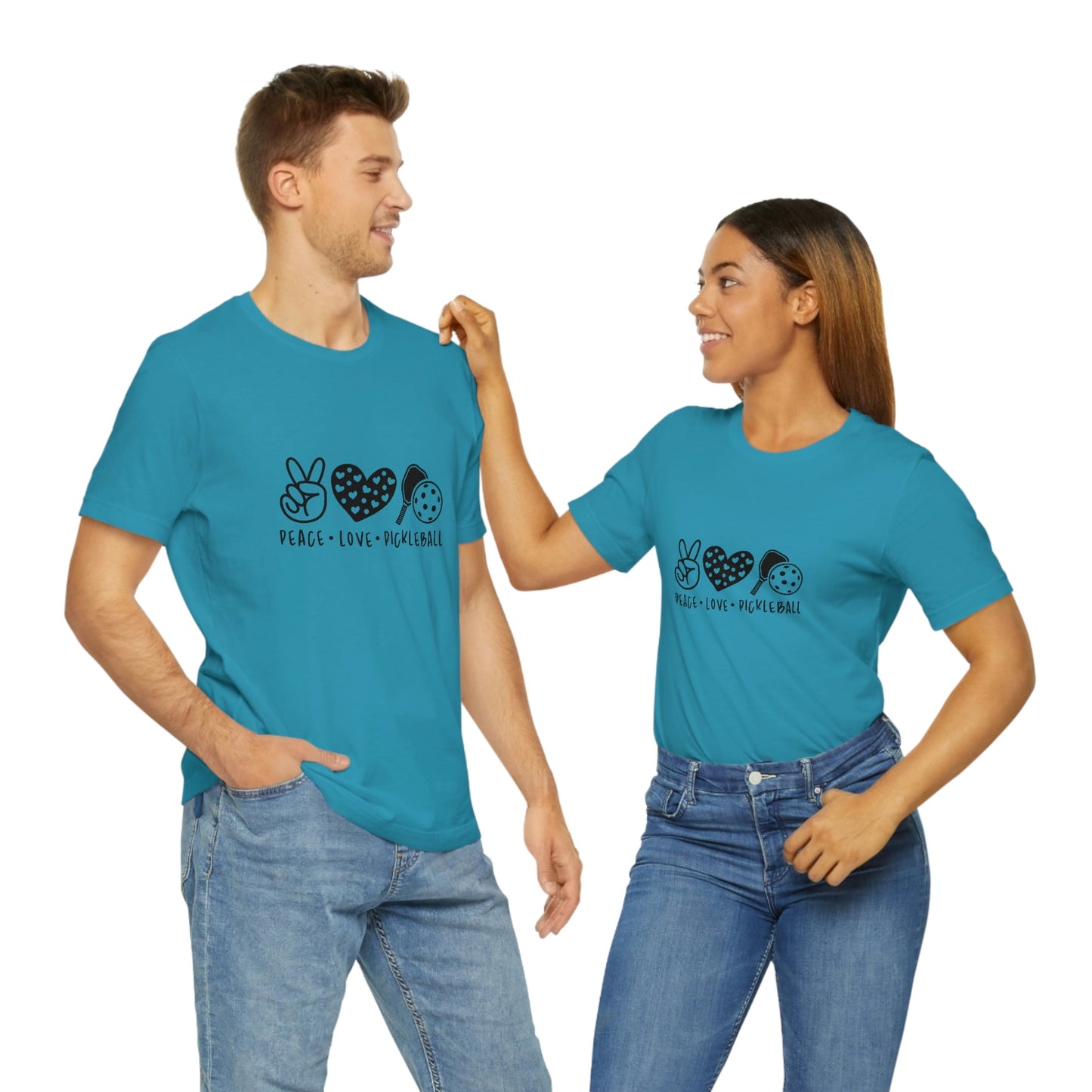 Peace Love and Pickleball Unisex Jersey Short Sleeve Tee