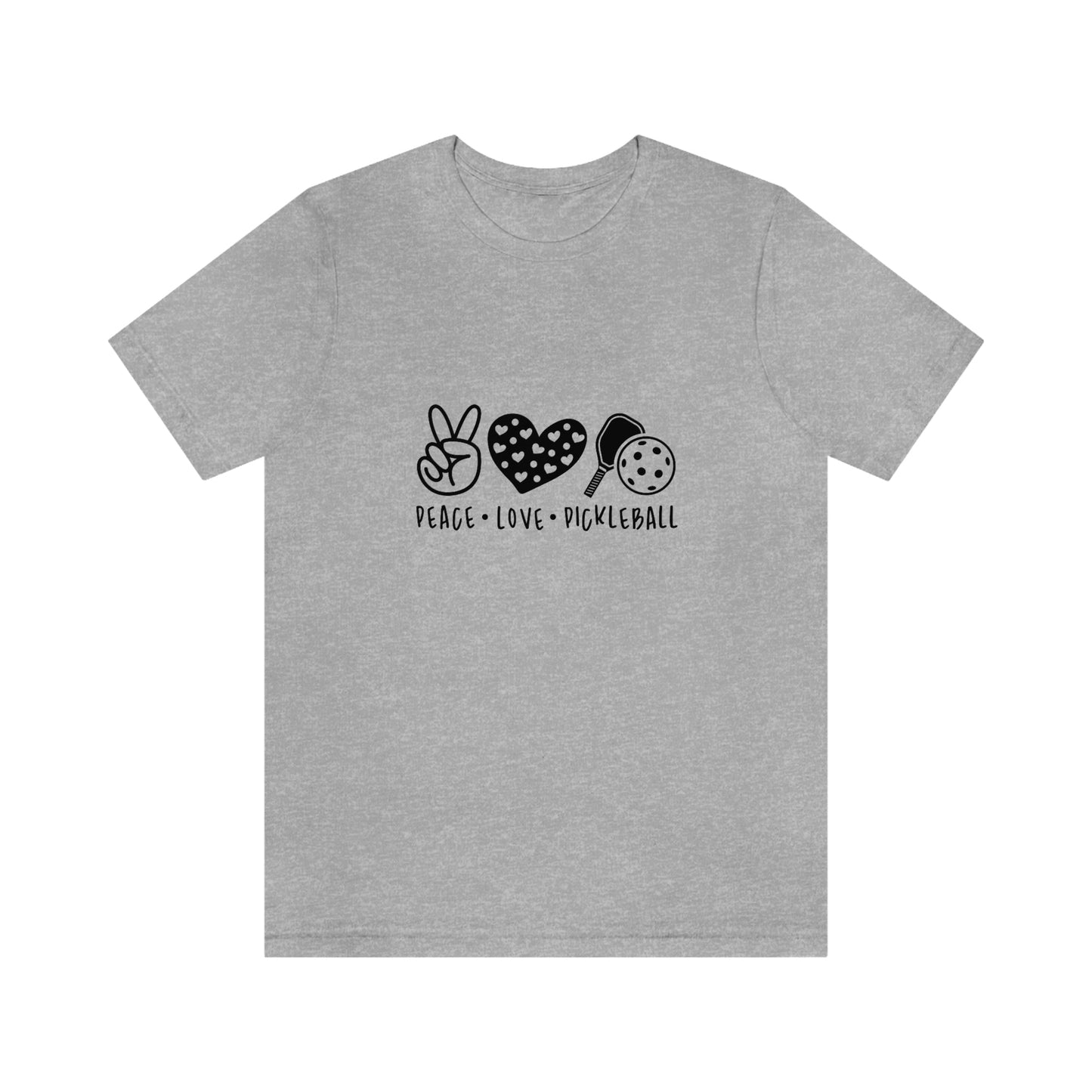 Peace Love and Pickleball Unisex Jersey Short Sleeve Tee