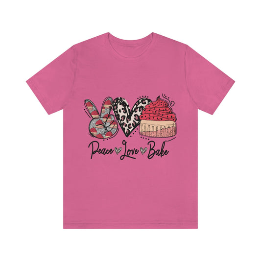 Peace, Love, Baker Jersey Short Sleeve Tee