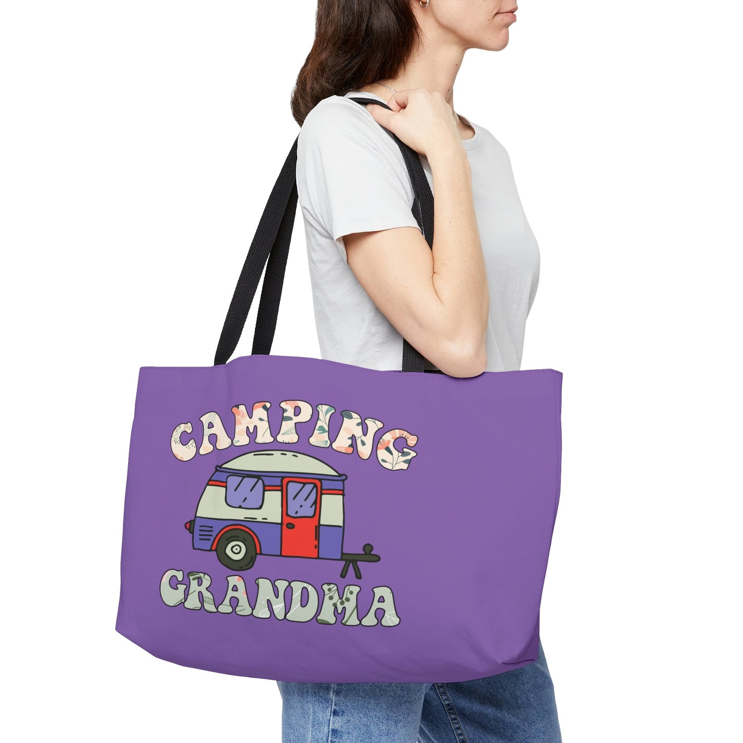 Camping Grandma Weekender Tote Bag, Mother's Day gift, Grandma Birthday, Grandma Camper, Grandma gift, Grammy Tote