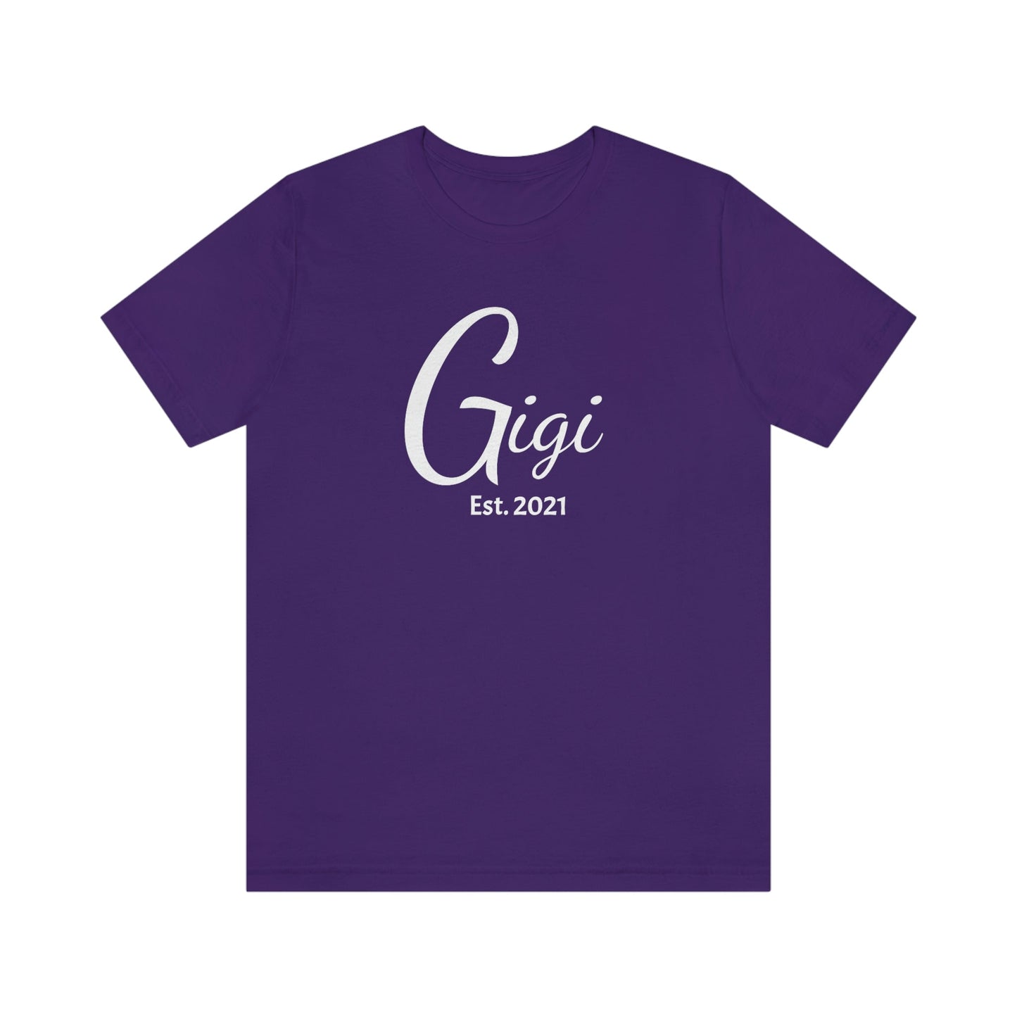 Gigi Est Year T-shirt Jersey Short Sleeve Tee (fully customizable) Mother's Day, Mother's Day gift, Gigi Gift, Gigi Birthday, Grammy, Mimi, Nana,