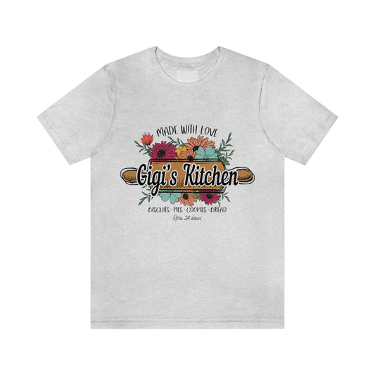 GIGI's Kitchen Jersey Short Sleeve Tee, Mother's Day gift, Birthday Gift, Gigi Shirt, Gigi Birthday, Gigi gift