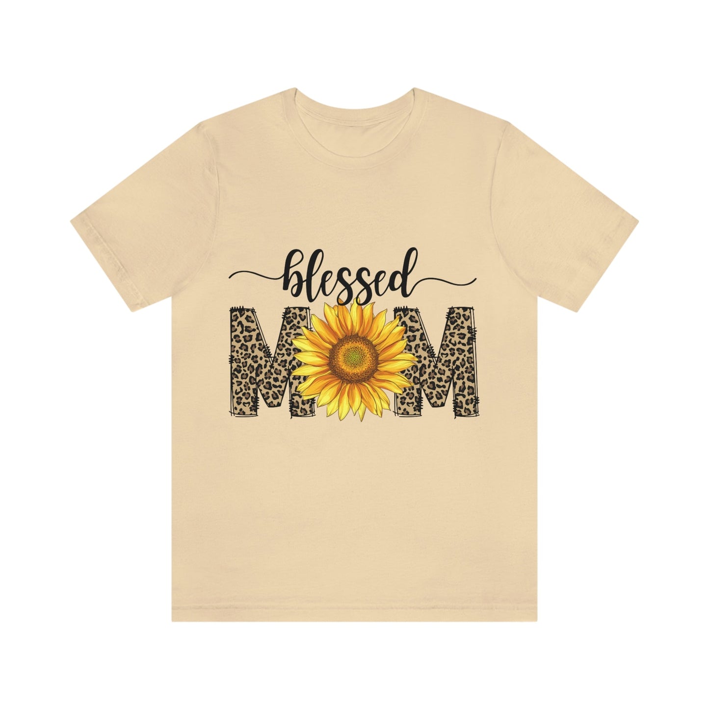 Blessed Mom Sunflower Jersey Short Sleeve Tee, Mother's Day gift, Mom gift, Mom Birthday, Mom t-shirt, Mother's Day shirt