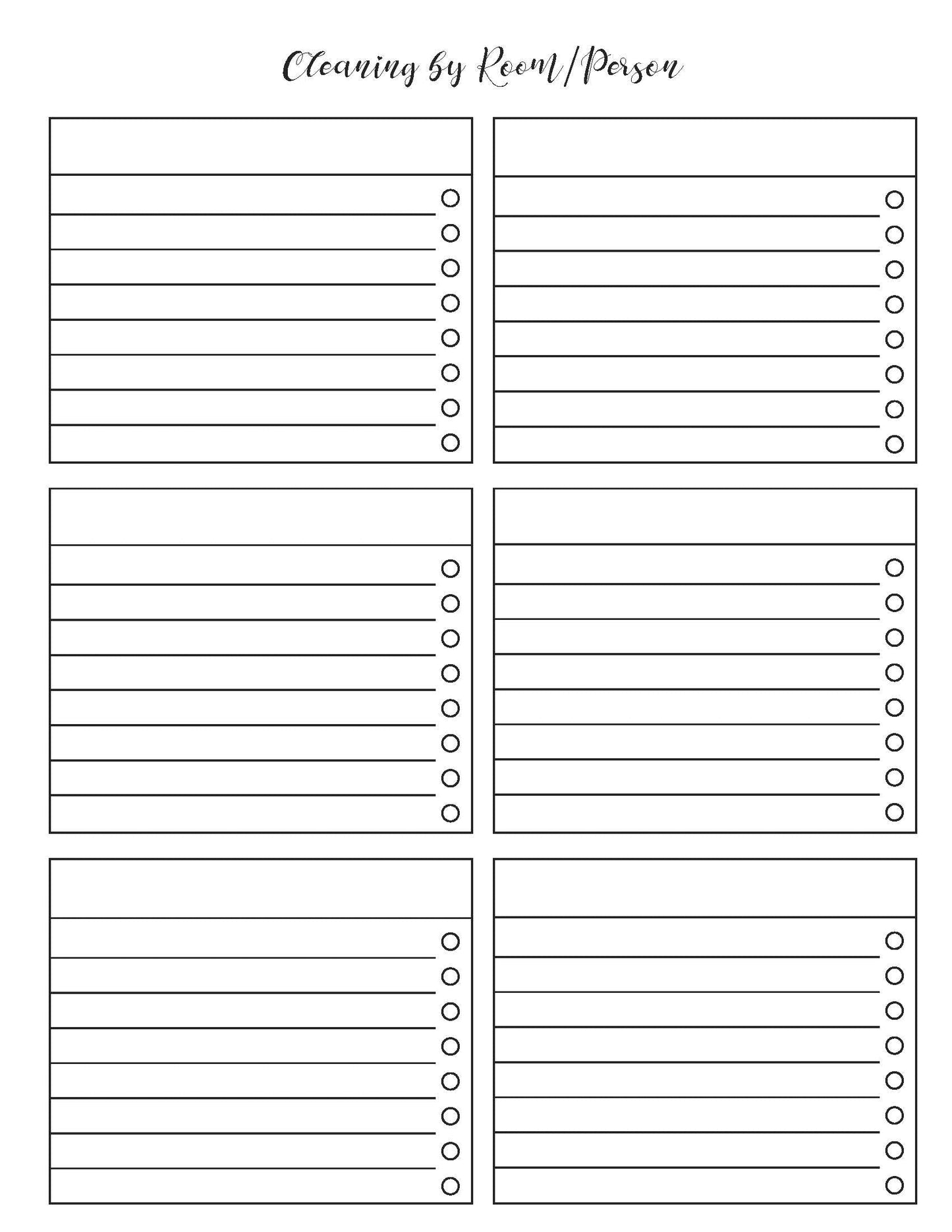 Printable Cleaning Journal - Daily