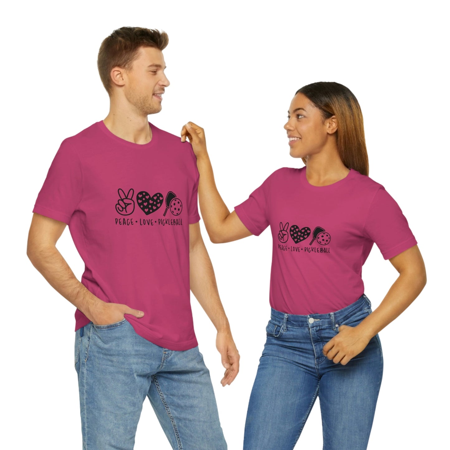 Peace Love and Pickleball Unisex Jersey Short Sleeve Tee