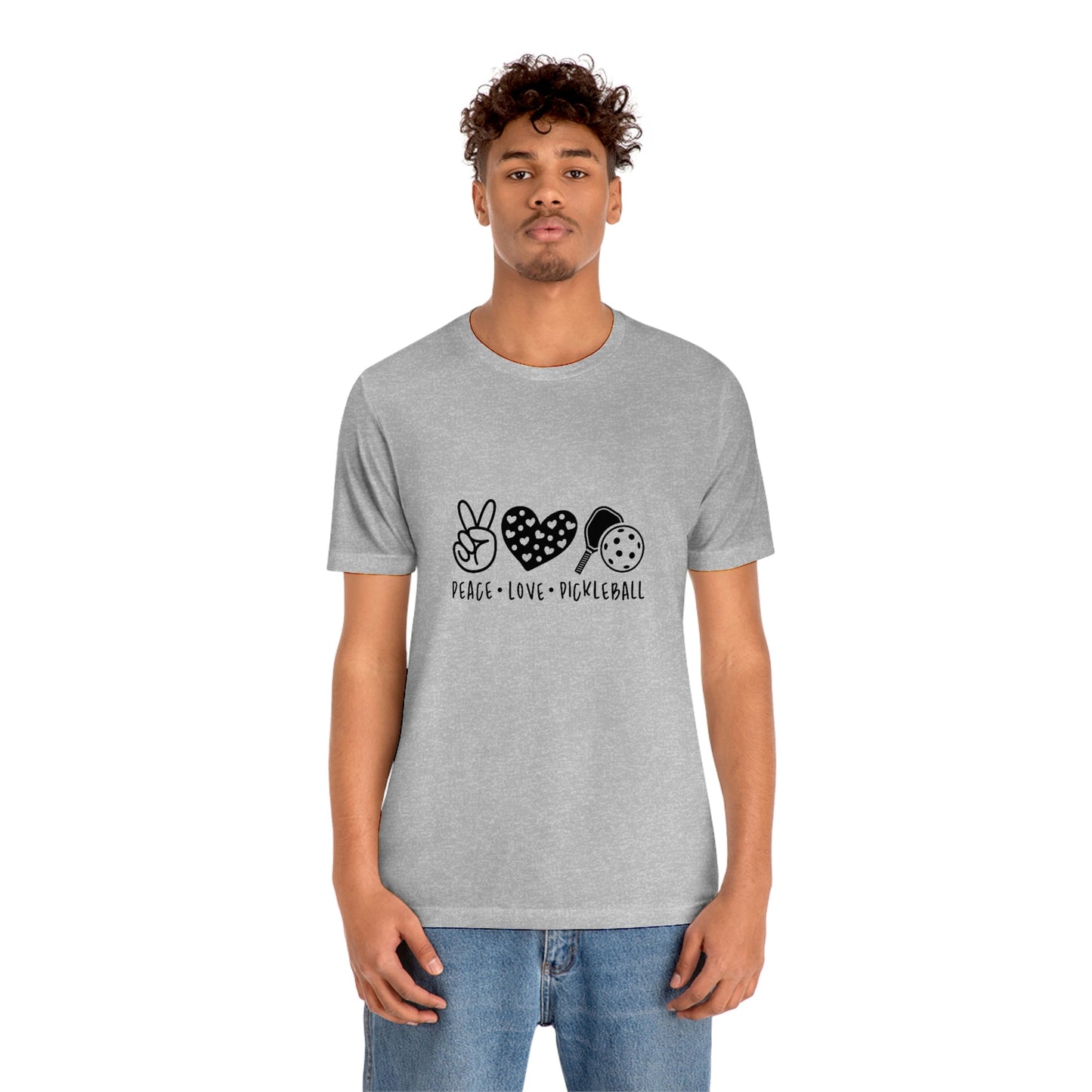 Peace Love and Pickleball Unisex Jersey Short Sleeve Tee