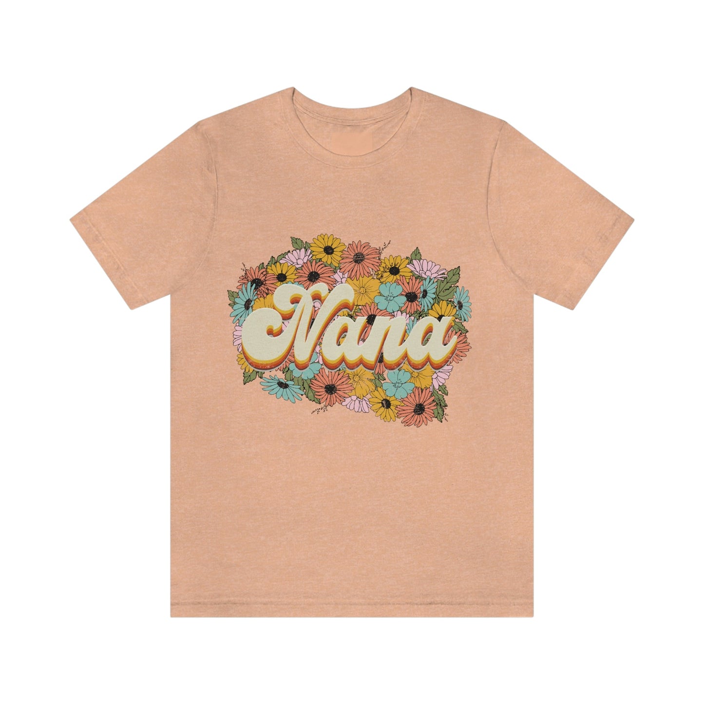 Vintage Nana Flowered Jersey Short Sleeve Tee, Mother's Day Gift, Nana Birthday gift, Nana gift, Grandma gift, Nana Shirt
