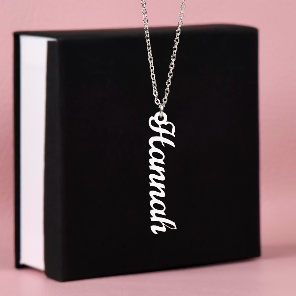 Signature Name Necklace Vertical