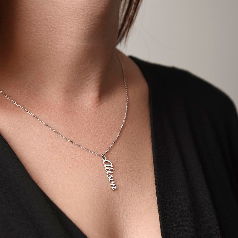 Signature Name Necklace Vertical