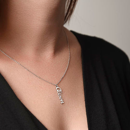 Signature Name Necklace Vertical