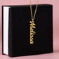 Signature Name Necklace Vertical
