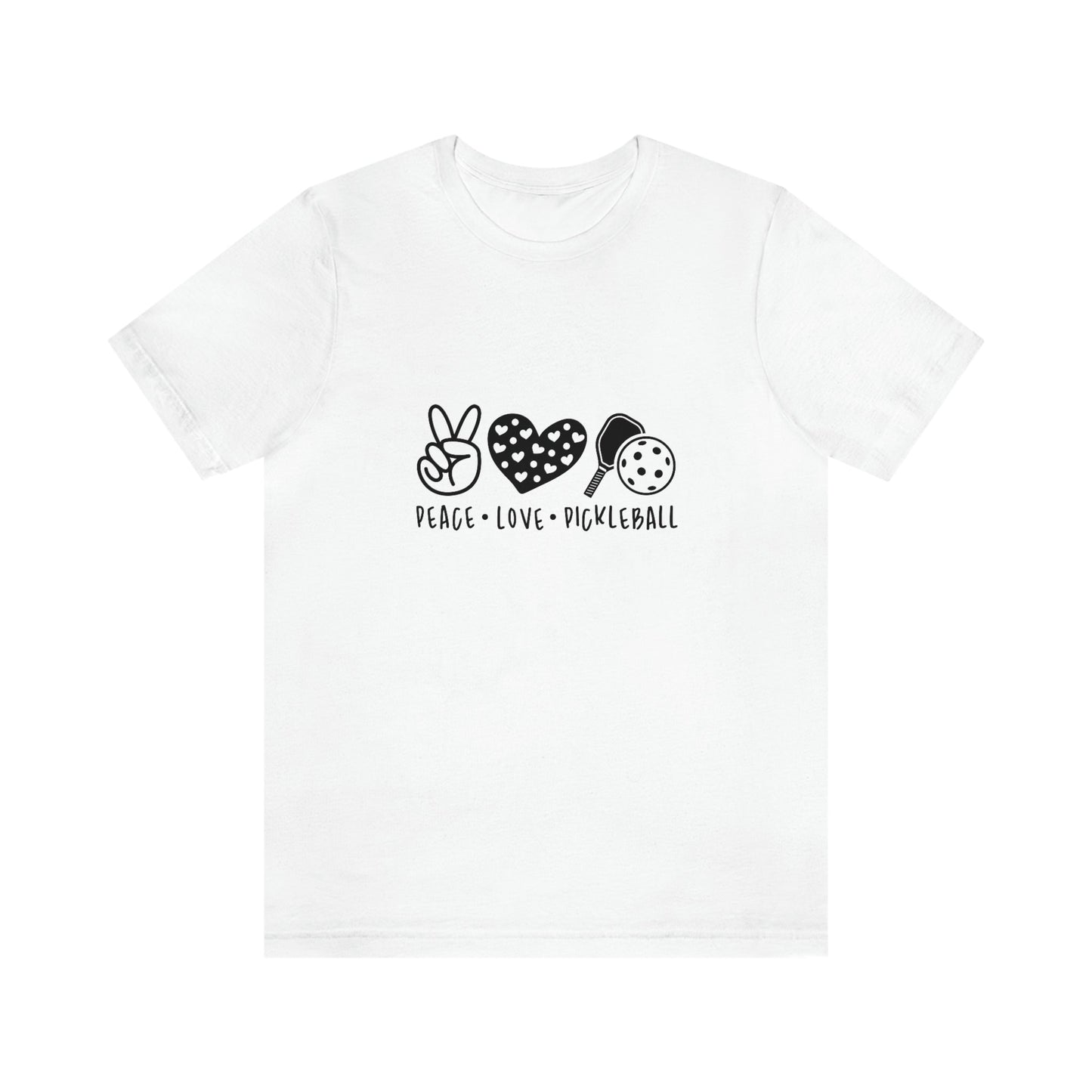 Peace Love and Pickleball Unisex Jersey Short Sleeve Tee