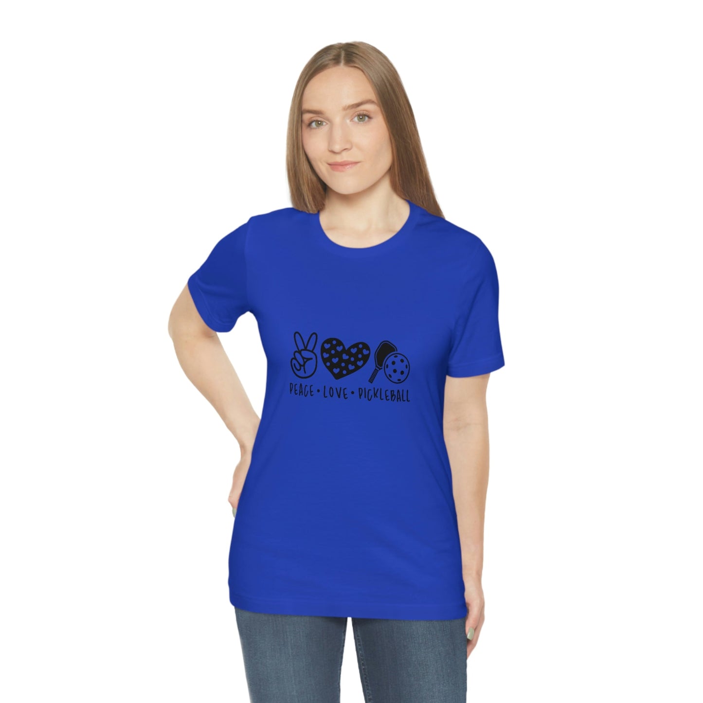 Peace Love and Pickleball Unisex Jersey Short Sleeve Tee