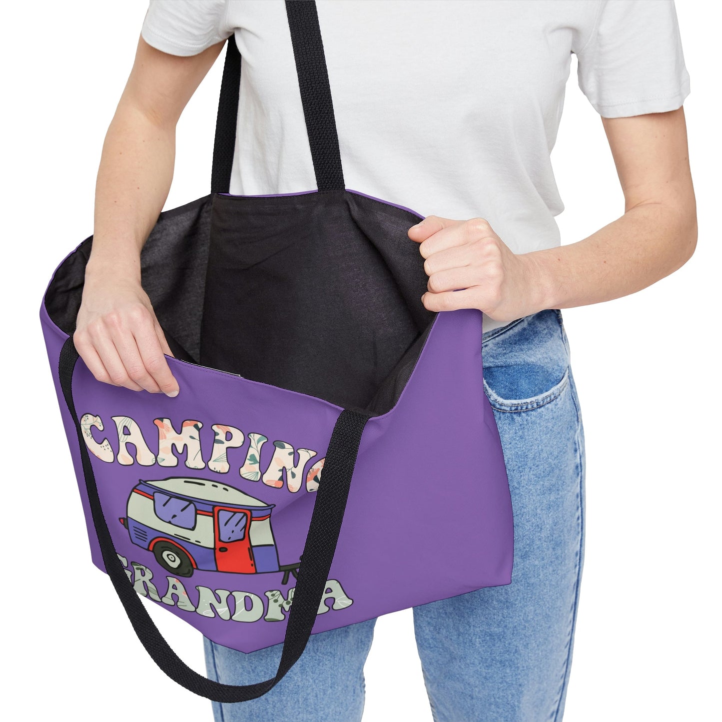 Camping Grandma Weekender Tote Bag, Mother's Day gift, Grandma Birthday, Grandma Camper, Grandma gift, Grammy Tote