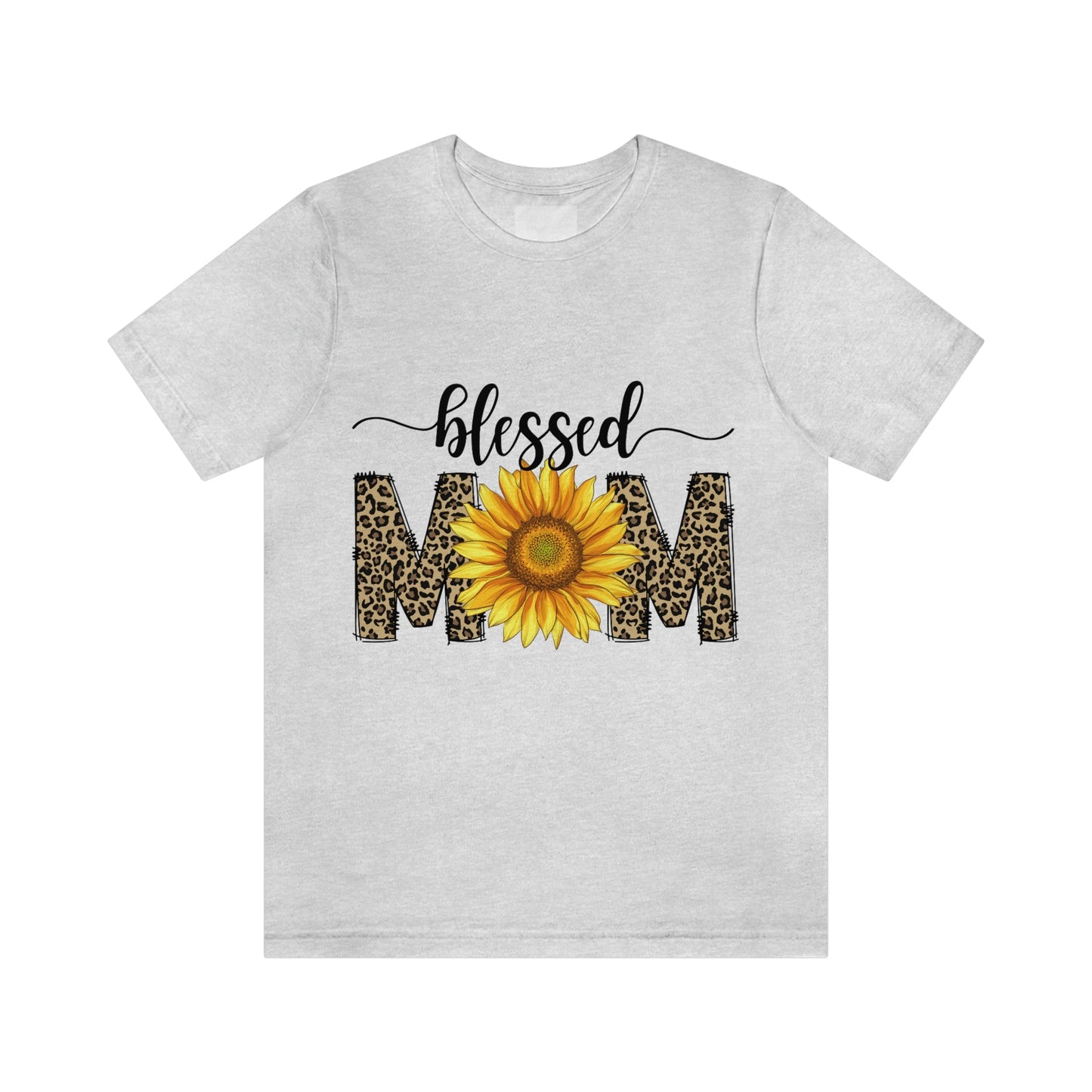 Blessed Mom Sunflower Jersey Short Sleeve Tee, Mother's Day gift, Mom gift, Mom Birthday, Mom t-shirt, Mother's Day shirt