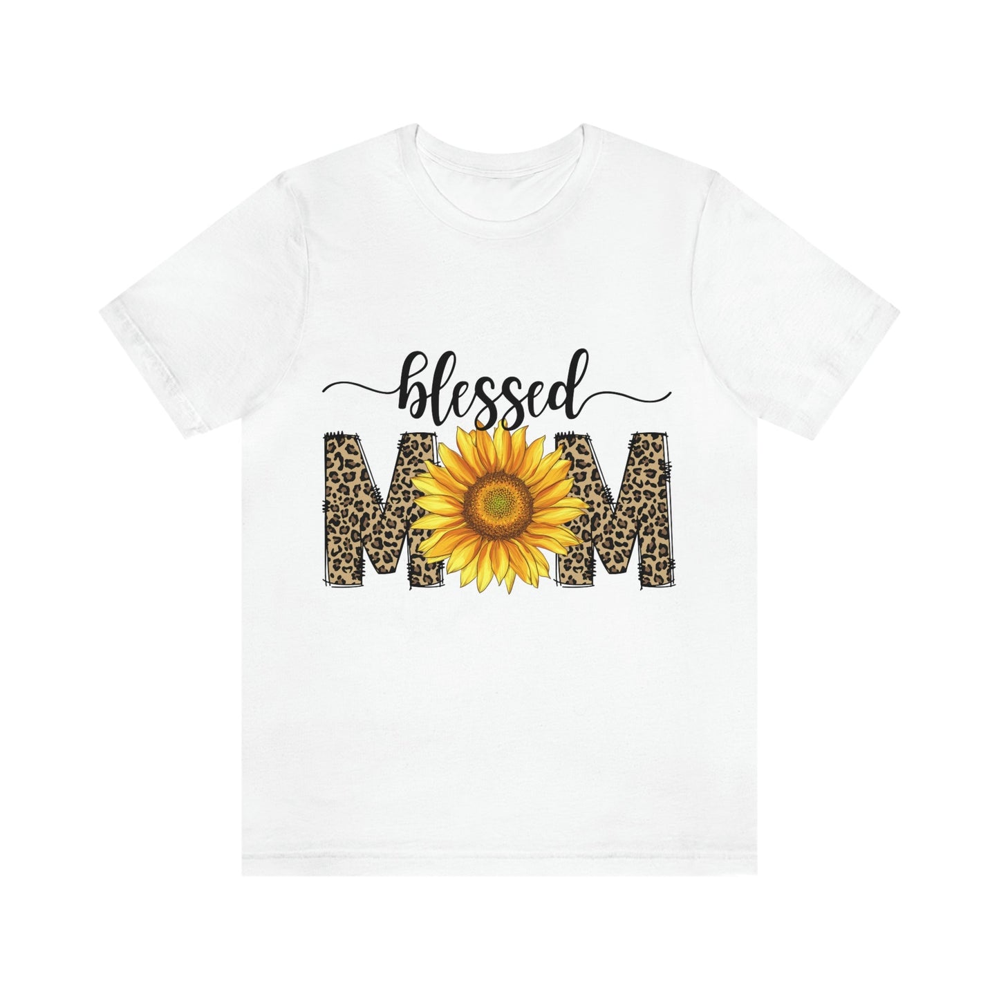 Blessed Mom Sunflower Jersey Short Sleeve Tee, Mother's Day gift, Mom gift, Mom Birthday, Mom t-shirt, Mother's Day shirt